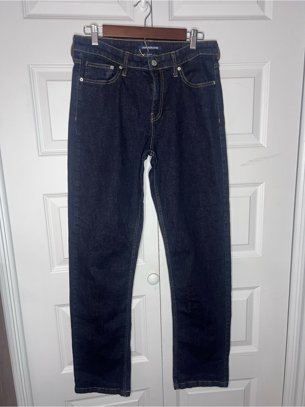 Calvin Klein Jeans Men’s Dark Wash Straight Leg Jeans – 30x32